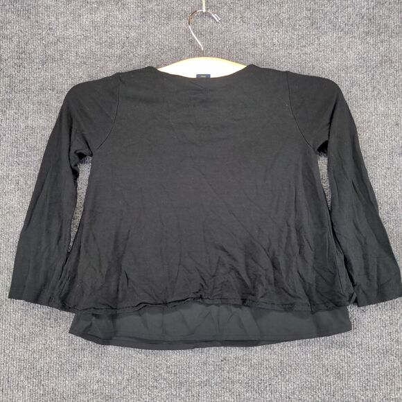 Polo Ralph Lauren Girls Pleated Top Toddler Black 4/4T Long Sleeve Overlay Hem - Picture 5 of 12